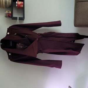 GUESS Button Front Belted Coat